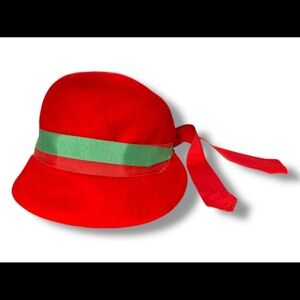 Mr. John ‘Junoirette’ little girls Red felt hat - 1960’s